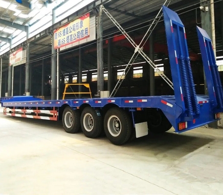 Not Self-dumping Low Flat Trailer for Heavy Duty Transportation