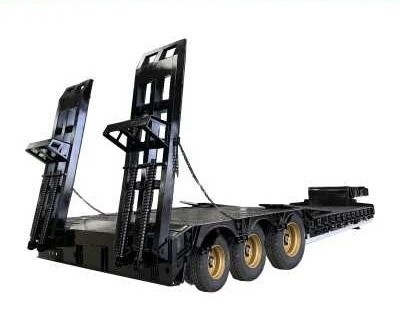 Not Self-dumping Low Flat Trailer for Heavy Duty Transportation