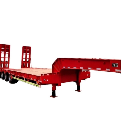 Not Self-dumping Low Flat Trailer for Heavy Duty Transportation