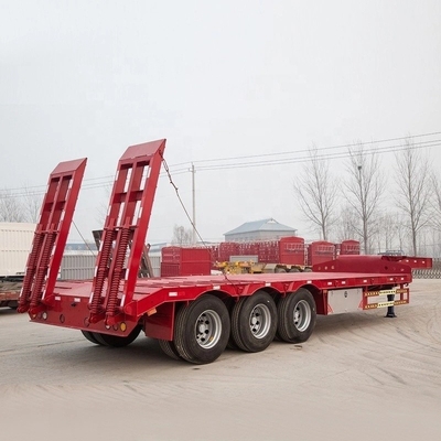 8.12.16 Tires Heavy Machinery Low Flat Trailer with 1 Year After-sales Service