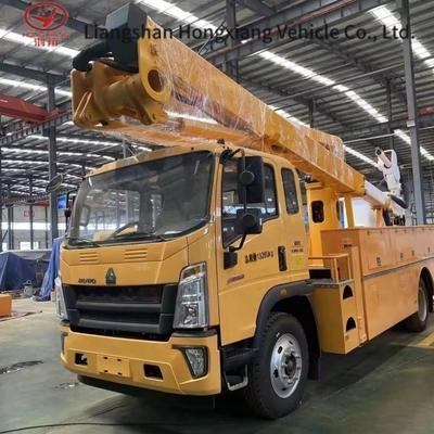 32m Single-Row Telescopic Boom Aerial Work Vehicle with Small Flying Arm Weichai Engine