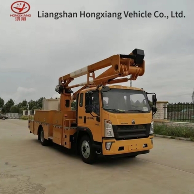 32m Single-Row Telescopic Boom Aerial Work Vehicle with Small Flying Arm Weichai Engine