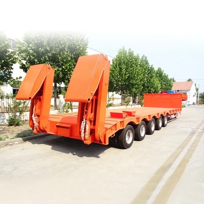 Chinese Sales 3 Axis Low Flat Hook Plate Trailer with ABS Anti-lock Braking System