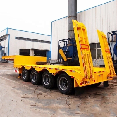 Chinese Sales 3 Axis Low Flat Hook Plate Trailer with ABS Anti-lock Braking System