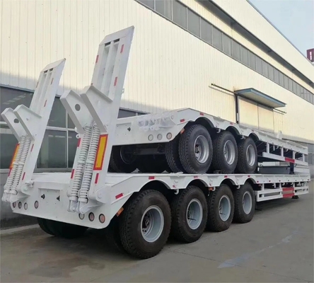 Chinese Sales 3 Axis Low Flat Hook Plate Trailer with ABS Anti-lock Braking System