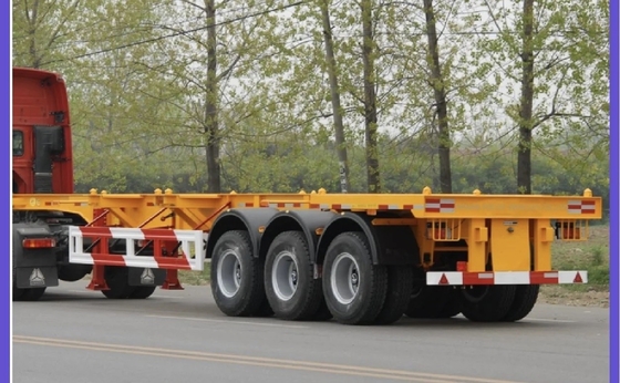 Dual Line Braking System EHL9400TJZ40 3 Axles 40 FT Flatbed Skeleton Semi Truck Trailer