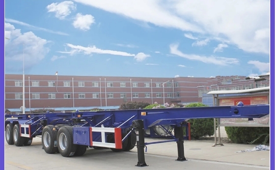 Dual Line Braking System EHL9400TJZ40 3 Axles 40 FT Flatbed Skeleton Semi Truck Trailer