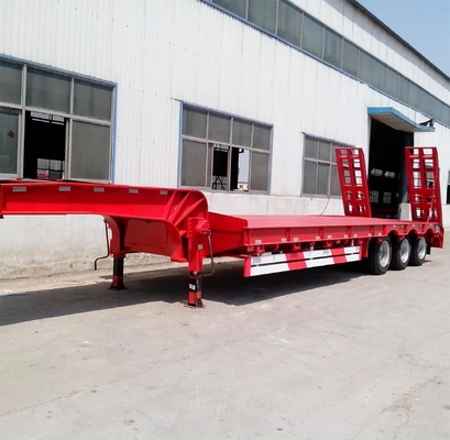 2 Axles Low Flat Panel Lowbed Semitrailers Perfect for Heavy Loads and Long Distances