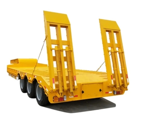 2 Axles Low Flat Panel Lowbed Semitrailers Perfect for Heavy Loads and Long Distances