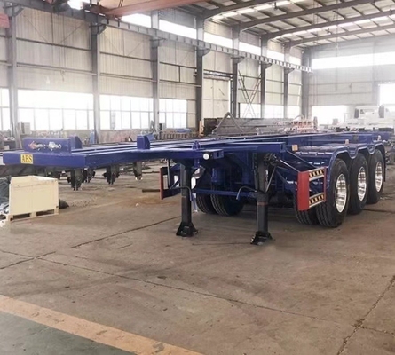 Flatbed 3-Axle 20- and 40-Foot Dock Container Skeleton Truck Trailer for Long-Lasting