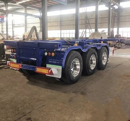 Flatbed 3-Axle 20- and 40-Foot Dock Container Skeleton Truck Trailer for Long-Lasting