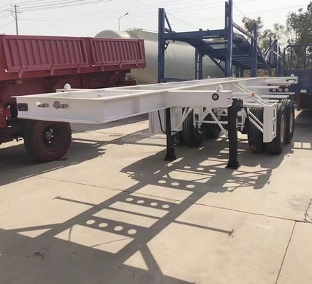Flatbed 3-Axle 20- and 40-Foot Dock Container Skeleton Truck Trailer for Long-Lasting