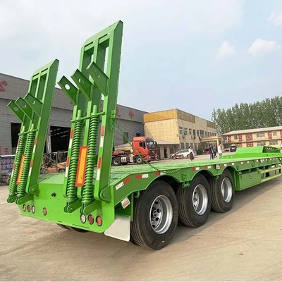 Heavy Load 50t-60t 3/4 Axles Lowboy/Low Deck/Platform/Loader for Excavators Transport