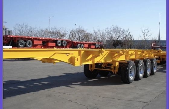 2/3/4 Axles Skeleton Frame Chassis Container Trailer with Multi-link Suspension System