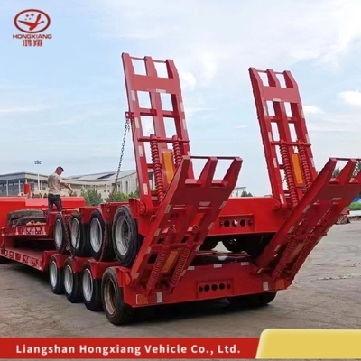 Customization 80 Ton Gooseneck Low Loader/Lowbed/ Lowboy Low Bed Trailer with 3 Axles