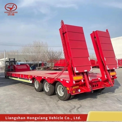 2 Axle Gooseneck Detachable Low Loader Truck/Lowbed/Lowboy Low Flat Bed Trailer 10 Ton