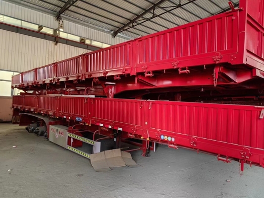 Light Duty 3 Axis Flat Container and Bulk Multi-Purpose Truck Semi-Trailer with 1