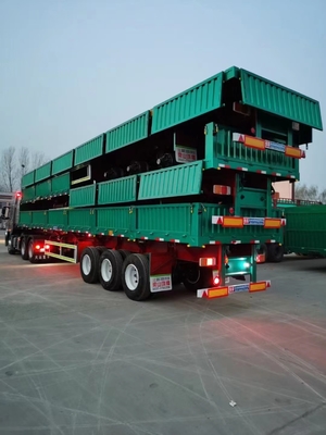 Light Duty 3 Axis Flat Container and Bulk Multi-Purpose Truck Semi-Trailer with 1