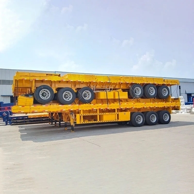 Self-dumping 3 Axis Light Duty Cargo Transport Semi-Trailer with Side Wall Fence