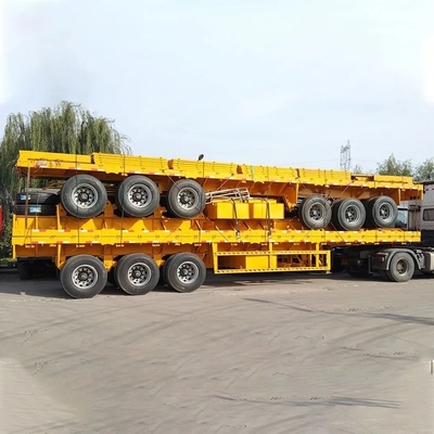 Self-dumping 3 Axis Light Duty Cargo Transport Semi-Trailer with Side Wall Fence