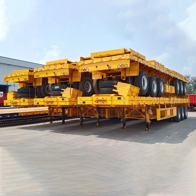 Self-dumping 3 Axis Light Duty Cargo Transport Semi-Trailer with Side Wall Fence