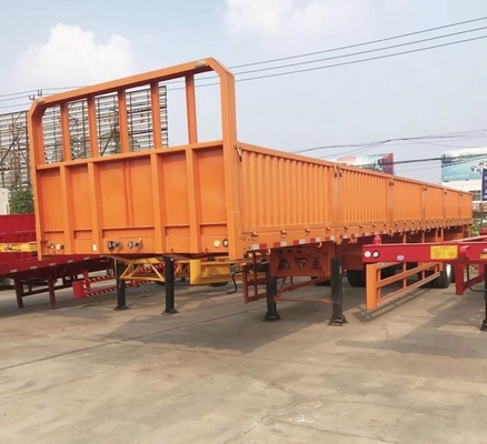 Not Self-dumping 3-Axis Sidewall Semi-Trailer for 40-100 Tons Bulk Cargo Transport