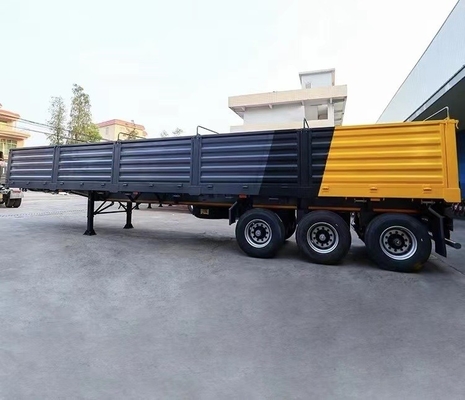 3-Axis Sidewall Semi-Trailer Fence-Type Cargo Bulk Trailer with 5.5 Tons Capacity