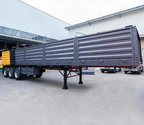 3-Axis Sidewall Semi-Trailer Fence-Type Cargo Bulk Trailer with 5.5 Tons Capacity