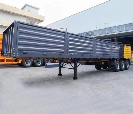 3-Axis Sidewall Semi-Trailer Fence-Type Cargo Bulk Trailer with 5.5 Tons Capacity