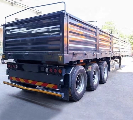 3-Axis Sidewall Semi-Trailer Fence-Type Cargo Bulk Trailer with 5.5 Tons Capacity