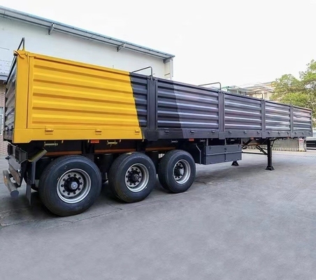 3-Axis Sidewall Semi-Trailer Fence-Type Cargo Bulk Trailer with 5.5 Tons Capacity