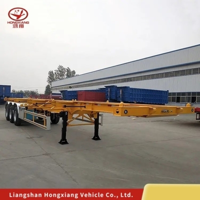 20FT 40FT Skeleton Semi Trailer with 8/12/16 Tire Number and ABS Anti-lock Braking System