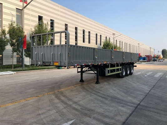 Carbon Steel 3 Axles 13m 40ton Removable Side Wall Fence Cargo Semi Truck Trailer