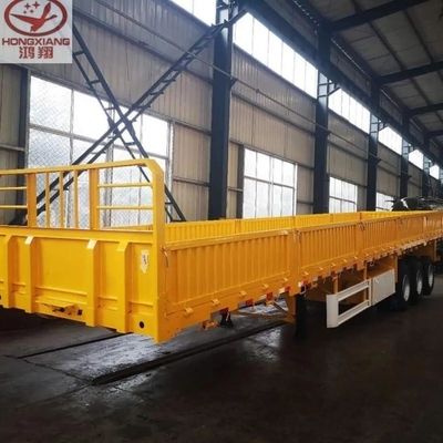Customization 3 Axle Flatbed Trailer with Long Side Wall/Sidewall Cargo Semi Trailer