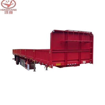 Customization 3 Axle Flatbed Trailer with Long Side Wall/Sidewall Cargo Semi Trailer