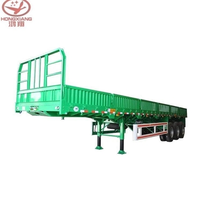 50 Tons 60 80t Curtain Side Wall Semi Truck Cattle Livestock Fence Cargo Trailer 3 4axles 40FT