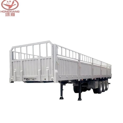 Cross Arm Type 3 Axle Side Tipping Dump Semi Trailer 50/60/70 Tons Hydraulic Cylinder