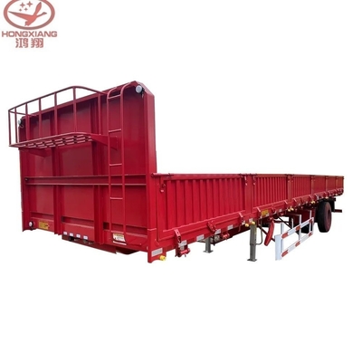 Cross Arm Type 3 Axle Side Tipping Dump Semi Trailer 50/60/70 Tons Hydraulic Cylinder