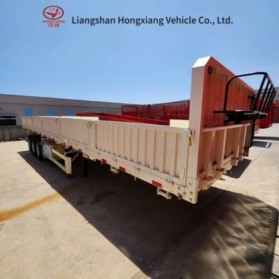 3axles 4axles 40-80tons Side Wall Semi Trailer with 12 Twist Lock Drop Side Trailer