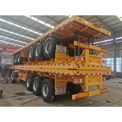 Dual Line Braking System 3 Axle 40FT 45 FT Skeletal Container Chassis Semi Trailer