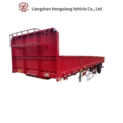 3 Axles 50tons Sand Rock Transport Semi Trailer with Cross Arm Type Suspension System