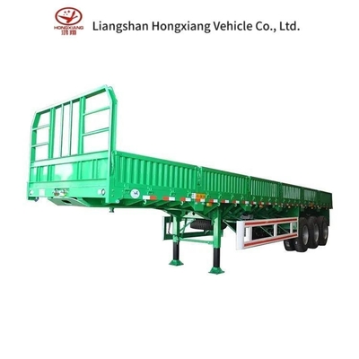 3 Axles 50tons Sand Rock Transport Semi Trailer with Cross Arm Type Suspension System