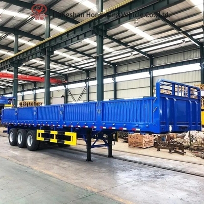 Cargo Truck Trailer Semi Box Fence Trailer 2 Axle Number 1 Year After-sales Service