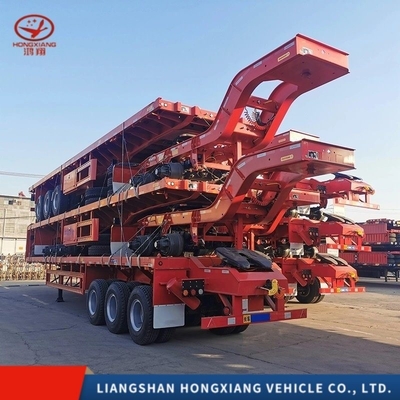 Flatbed 3 Axles 40FT Container Skeleton Semi Trailer with 8/12/16 Tires