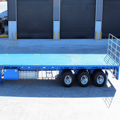 ABS Anti-lock Braking System Flat Bed Container Semi Trailer for Containers 3 Axles