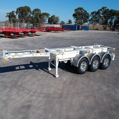 Cross Arm Type Suspension System Cimc Huajun Shipping Container Skeleton Semi-Trailer