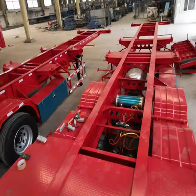 Cross Arm Type Suspension System Cimc Huajun Shipping Container Skeleton Semi-Trailer
