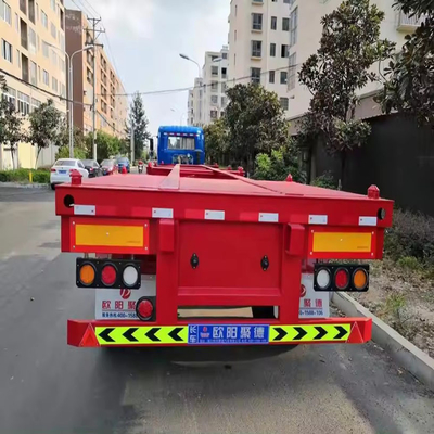 Cross Arm Type Suspension System Cimc Huajun Shipping Container Skeleton Semi-Trailer