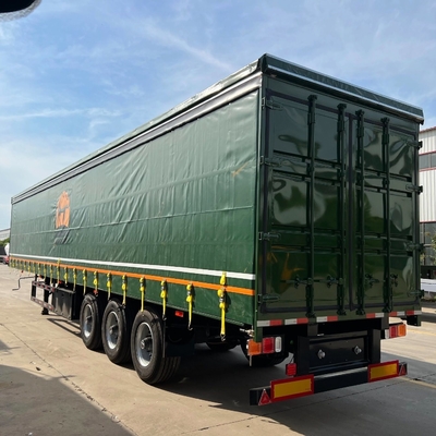 ABS Anti-lock Braking System 3 4-Axle Trailer Closed Cargo Transport with PVC Tarpaulin