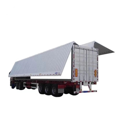 12 Meters Steel Box-Type 3-Axis Container Transport Semi-Trailer with Spinner Wing